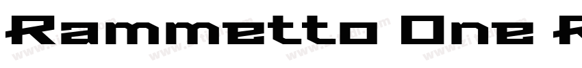 Rammetto One Regular字体转换
